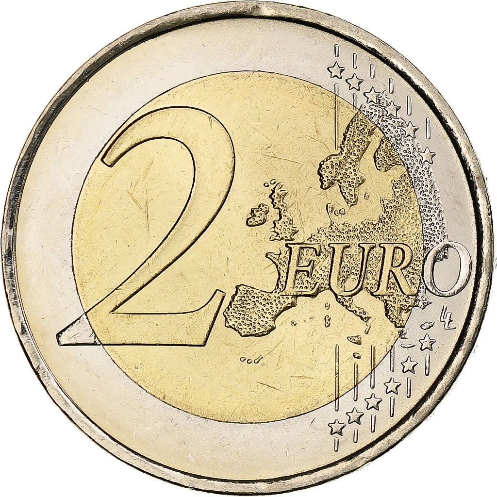 Espanha, Juan Carlos I, 2 Euro, Traité de Rome, 2007, Madrid, Bimetálico