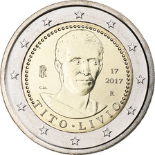 Itália, 2 Euro, bimillénaire de la mort de Tite Live, 2017, Rome, Bimetálico