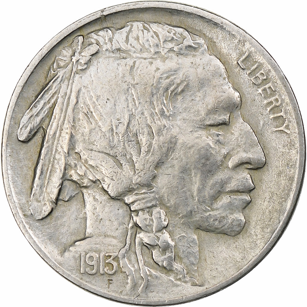 Stati Uniti, 5 Cents, Buffalo Nickel, 1913, Philadelphia, Cupronickel, BB