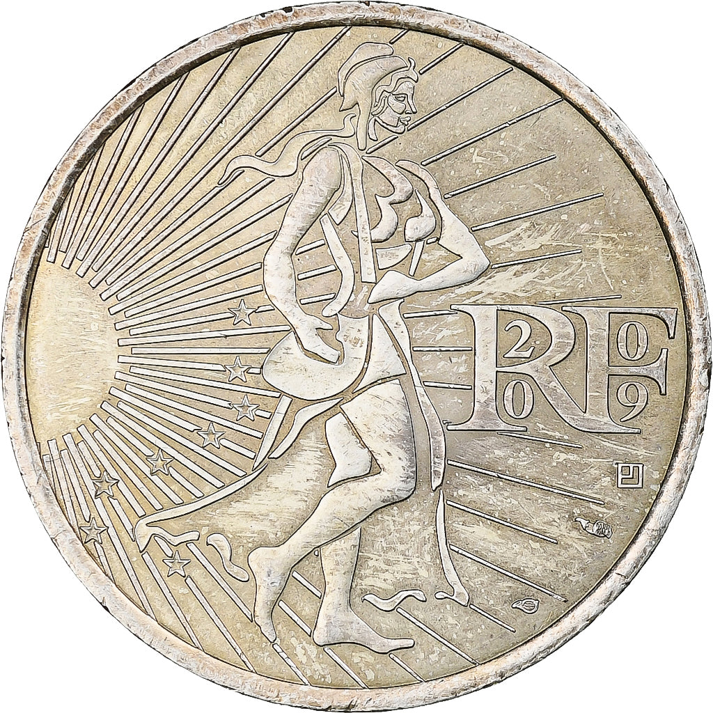 France, 10 Euro, Semeuse, 2009, Pessac, Silver, EF(40-45), KM:1580