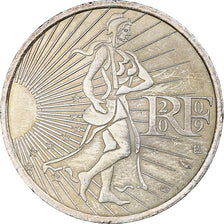 France, 10 Euro, Semeuse, 2009, Pessac, Silver, EF(40-45), KM:1580