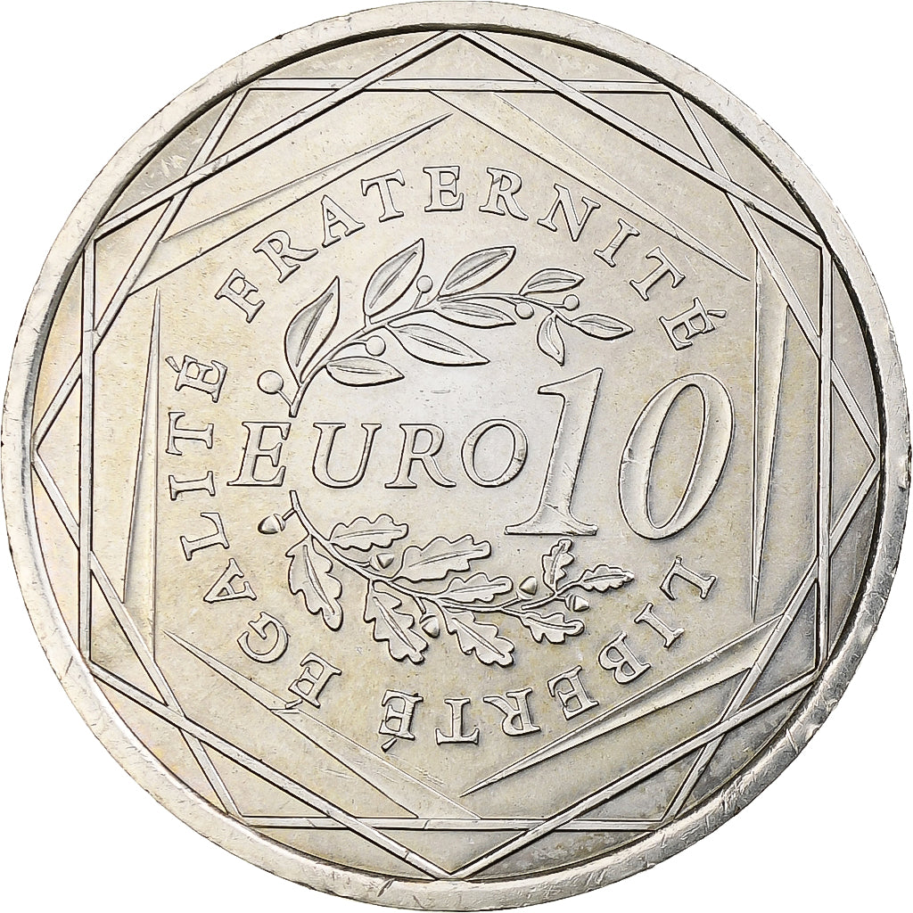 France, 10 Euro, Semeuse, 2009, Pessac, Silver, AU(55-58), KM:1580