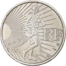 France, 10 Euro, Semeuse, 2009, Pessac, Silver, MS(60-62), KM:1580