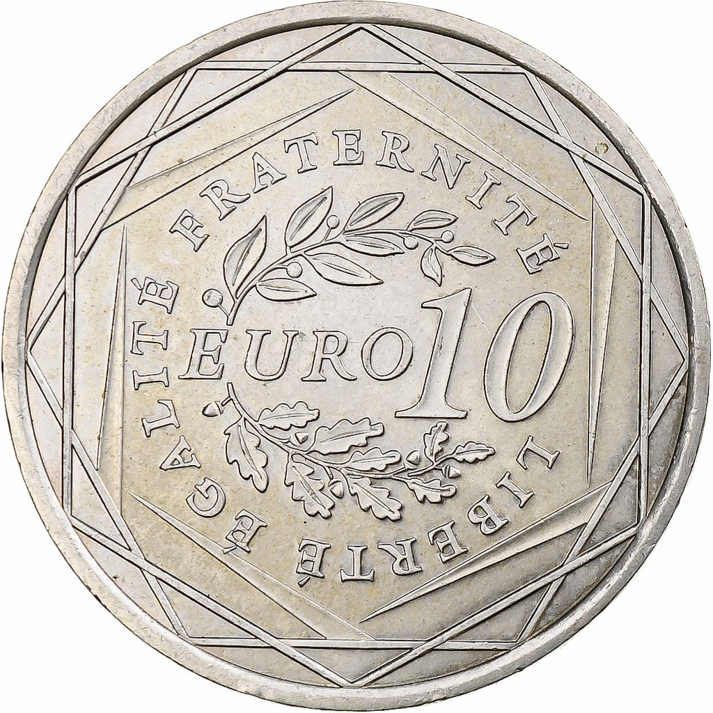 France, 10 Euro, Semeuse, 2009, Pessac, Silver, MS(60-62), KM:1580