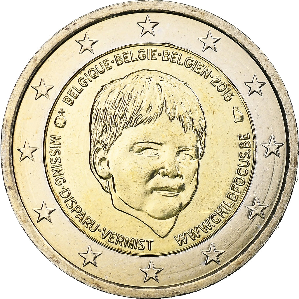 Bélgica, 2 Euro, Child Focus, 2016, Brussels, Bimetálico, SC
