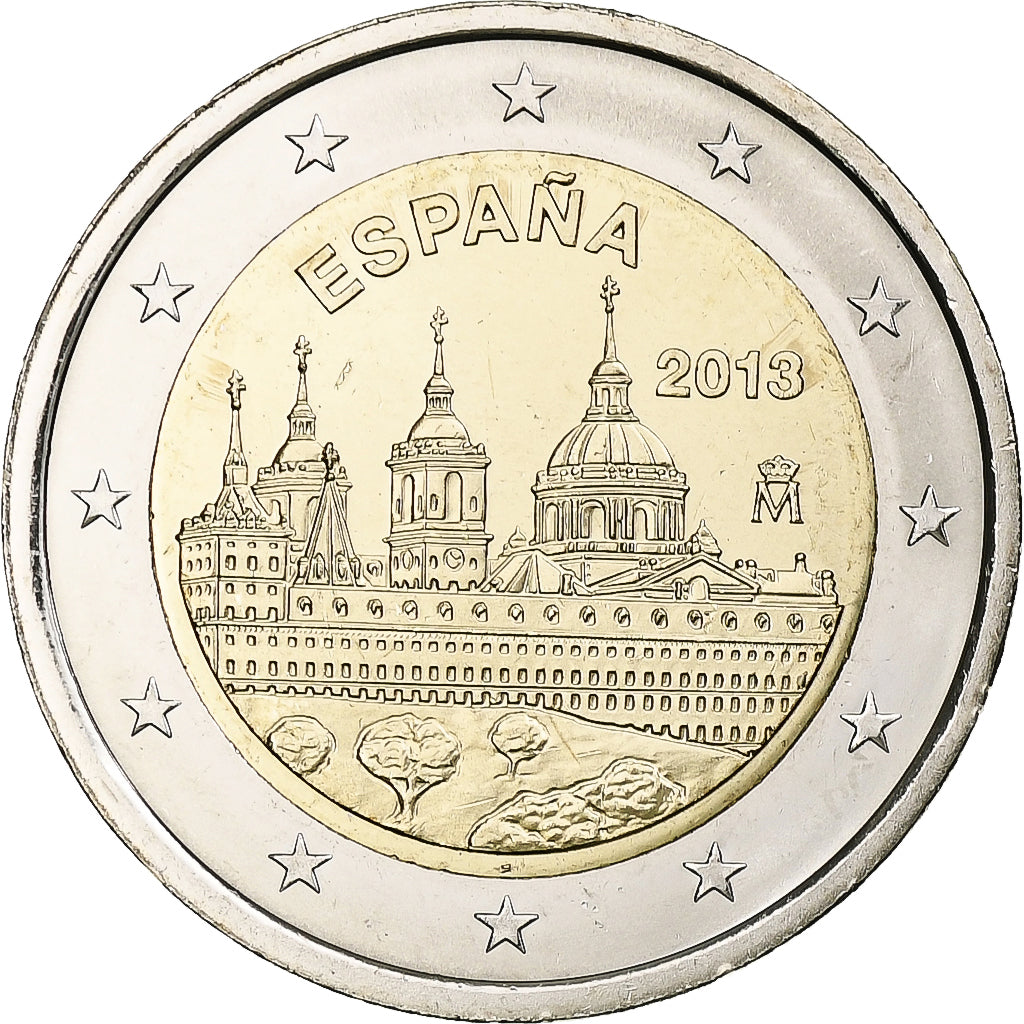 Spanien, 2 Euro, Escurial, 2013, Madrid, Bi-Metallic, UNZ