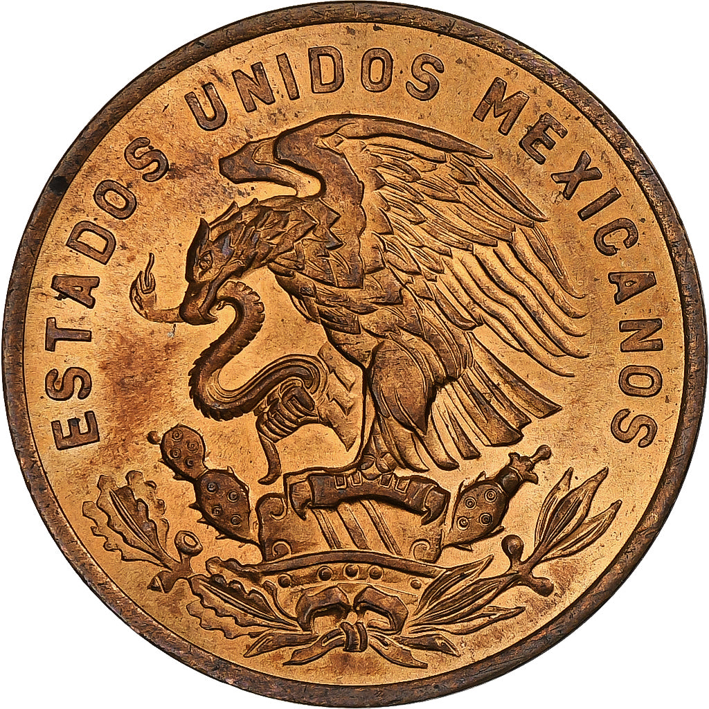 México, 20 Centavos, 1960, Mexico City, Bronze, MS(63), KM:440