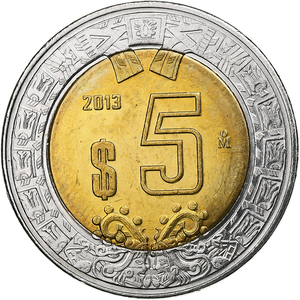 Mexique, 5 Pesos, 2013, Mexico City, Bimétallique, SPL, KM:605