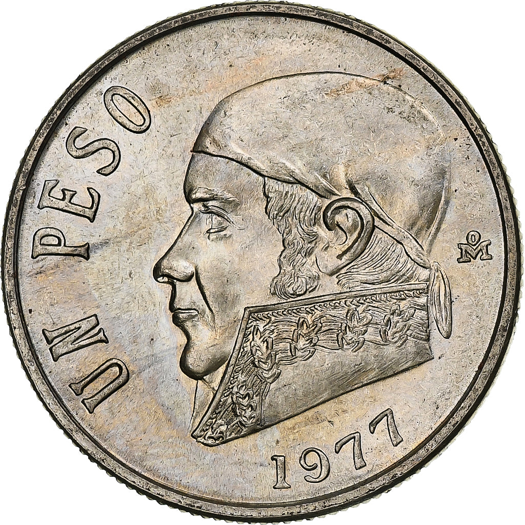 Messico, Peso, 1977, Mexico City, Rame-nichel, SPL, KM:460