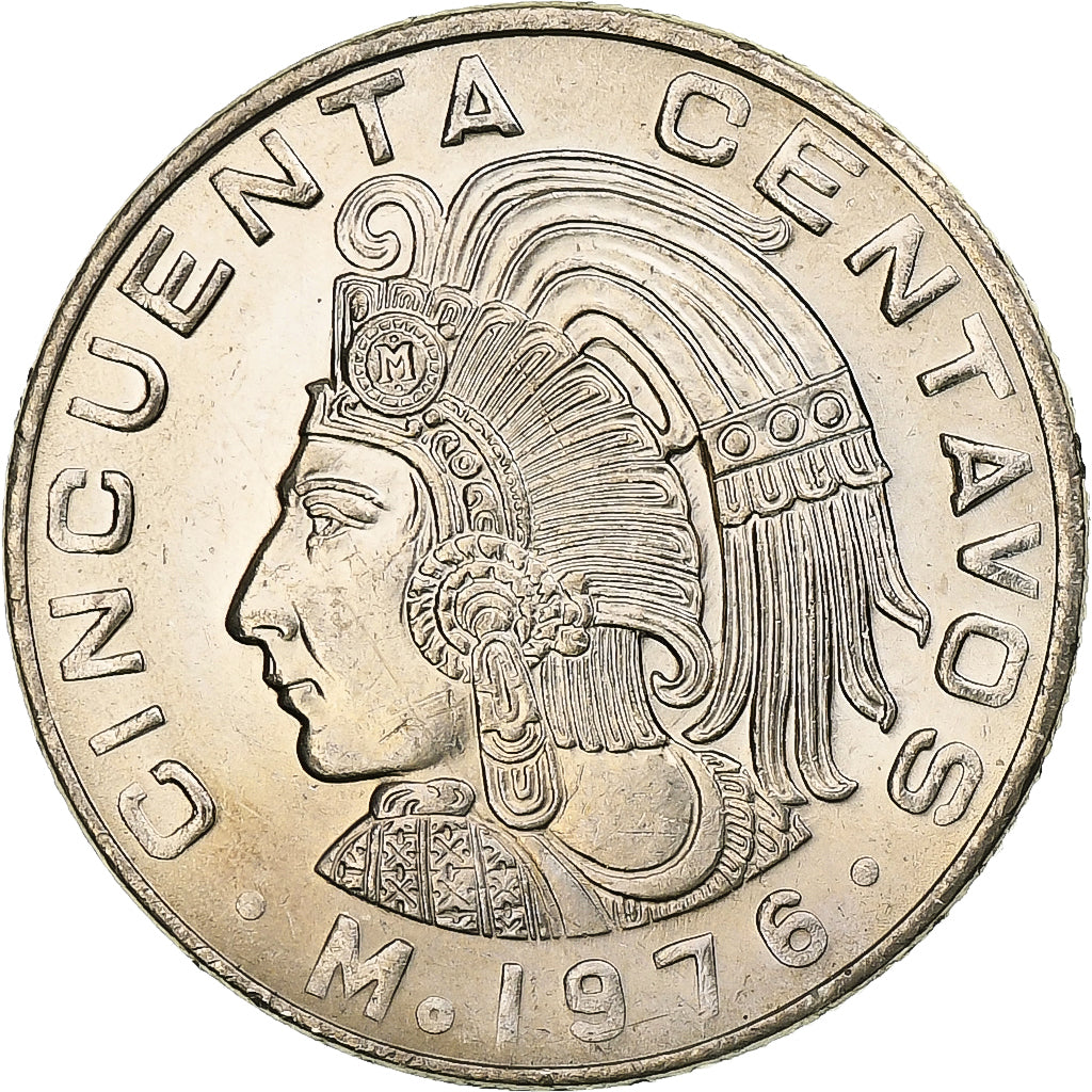 Messico, 50 Centavos, 1976, Mexico City, Rame-nichel, SPL-, KM:452