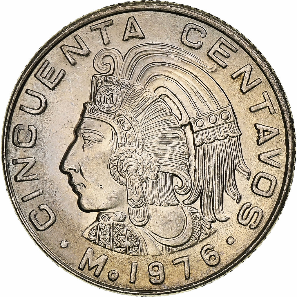Messico, 50 Centavos, 1976, Mexico City, Rame-nichel, SPL, KM:452