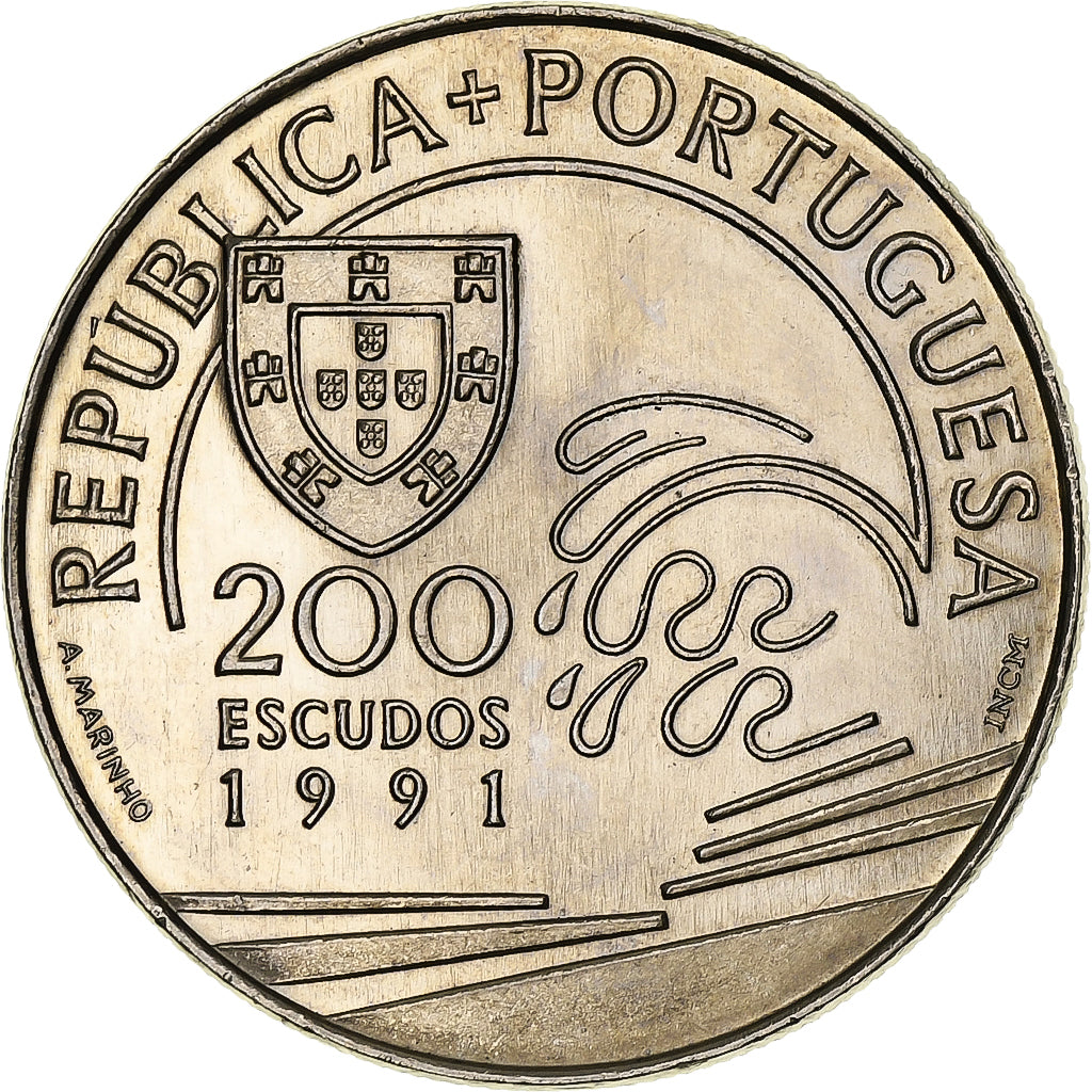 Portugal, 200 Escudos, Columbus and Portugal, 1991, Lisbonne, Cupro-nickel, SPL