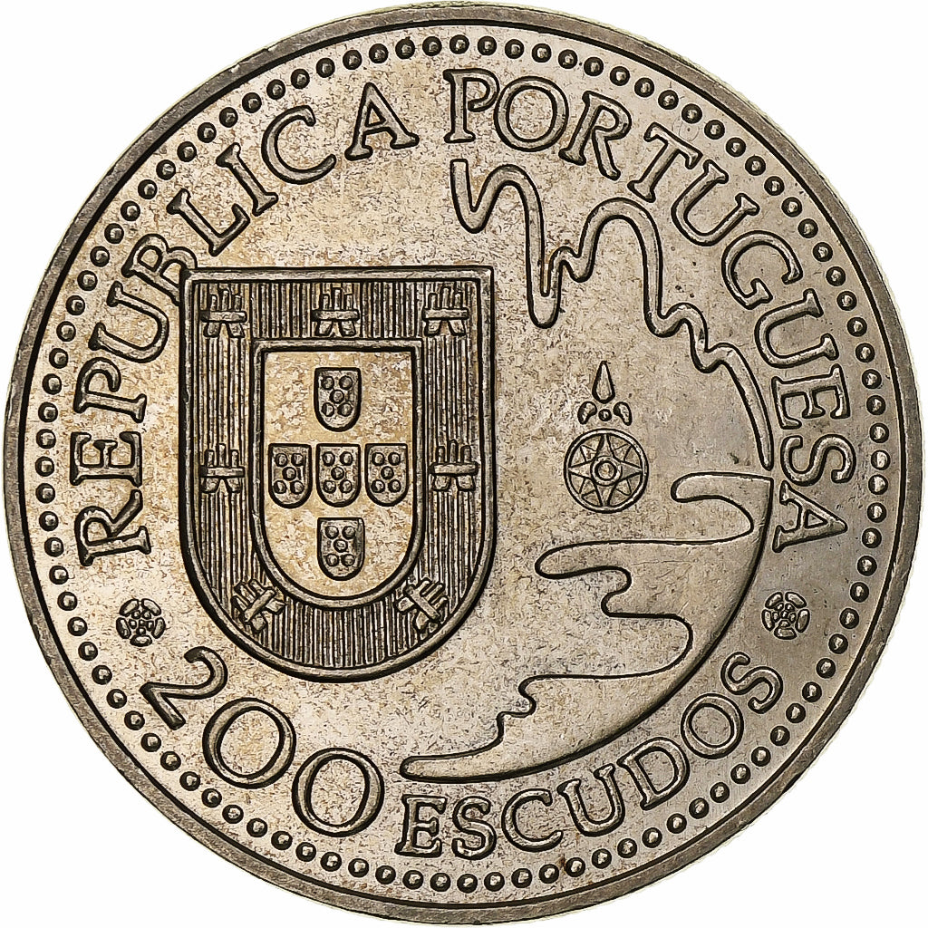 Portugal, 200 Escudos, Tanegashima, 1993, Lisbon, Copper-nickel, MS(63), KM:665