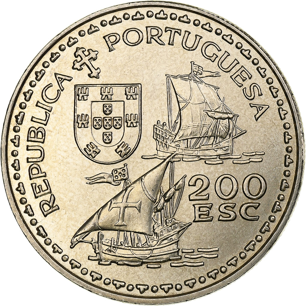 Portogallo, 200 Escudos, Henrique o Navegador, 1994, Lisbon, Rame-nichel, SPL