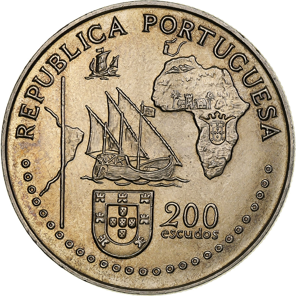Portugal, 200 Escudos, Treaty of Tordesilhas, 1994, Lisbonne, Cupro-nickel, SPL