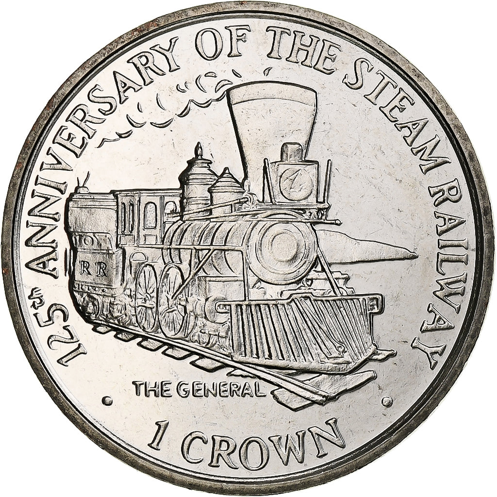 Isle of Man, Elizabeth II, Crown, 125th Anniversary of the Steam Railway, 1998