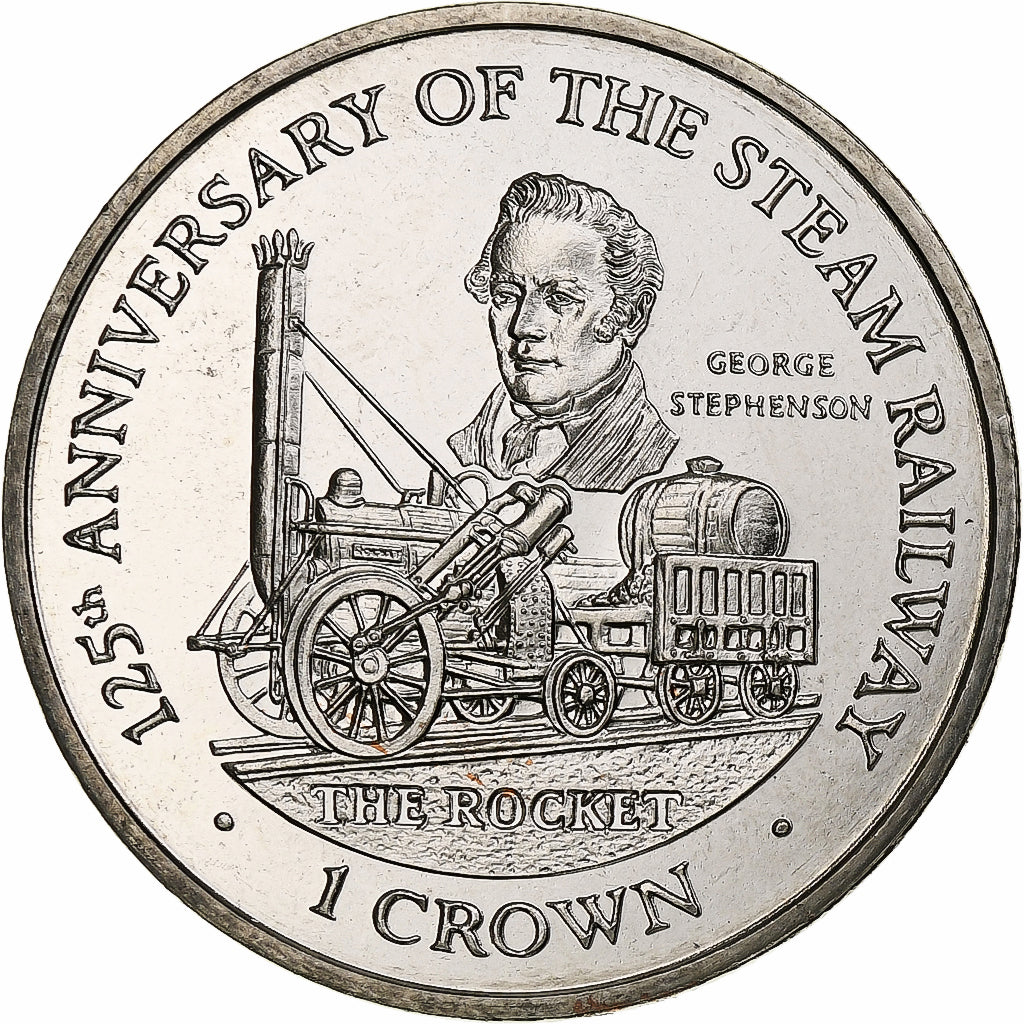 Isle of Man, Elizabeth II, Crown, 125th Anniversary of the Steam Railway, 1998