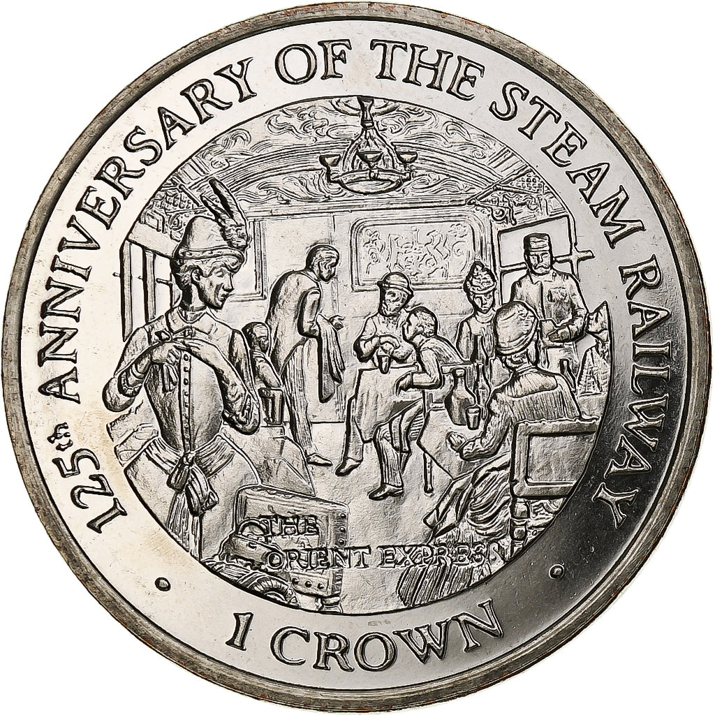 Isle of Man, Elizabeth II, Crown, 125th Anniversary of the Steam Railway, 1998