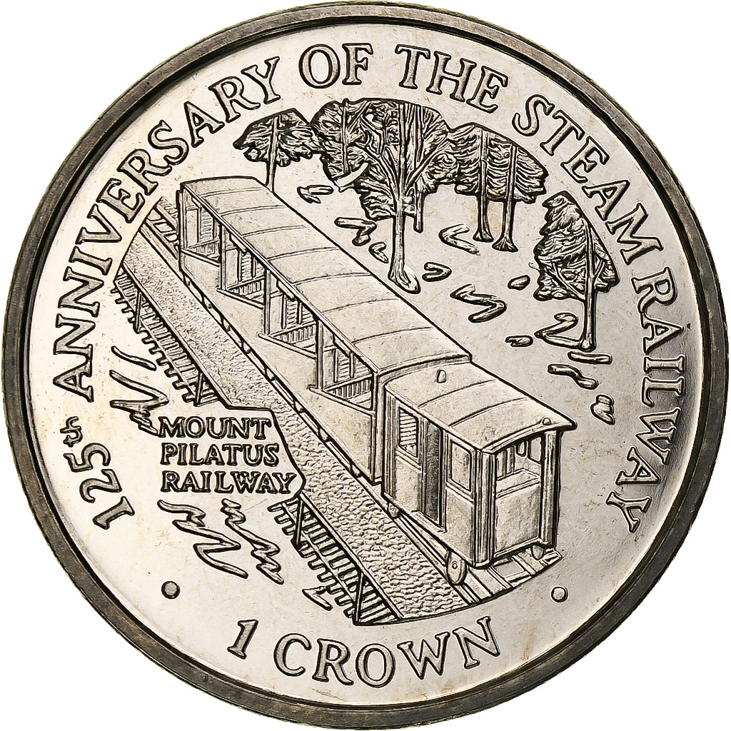Isola di Man, Elizabeth II, Crown, 125th Anniversary of the Steam Railway, 1998