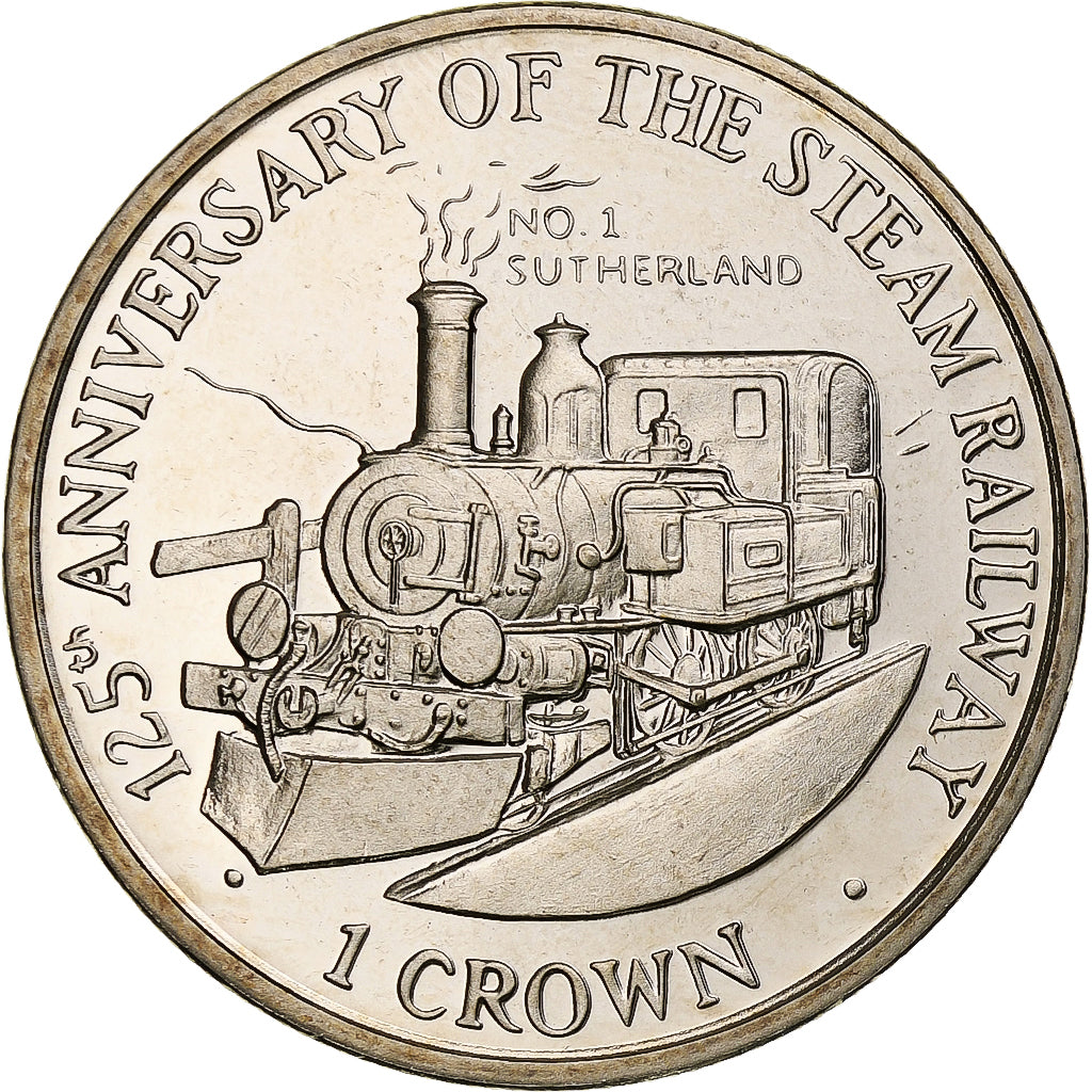 Isle of Man, Elizabeth II, Crown, 125th Anniversary of the Steam Railway, 1998
