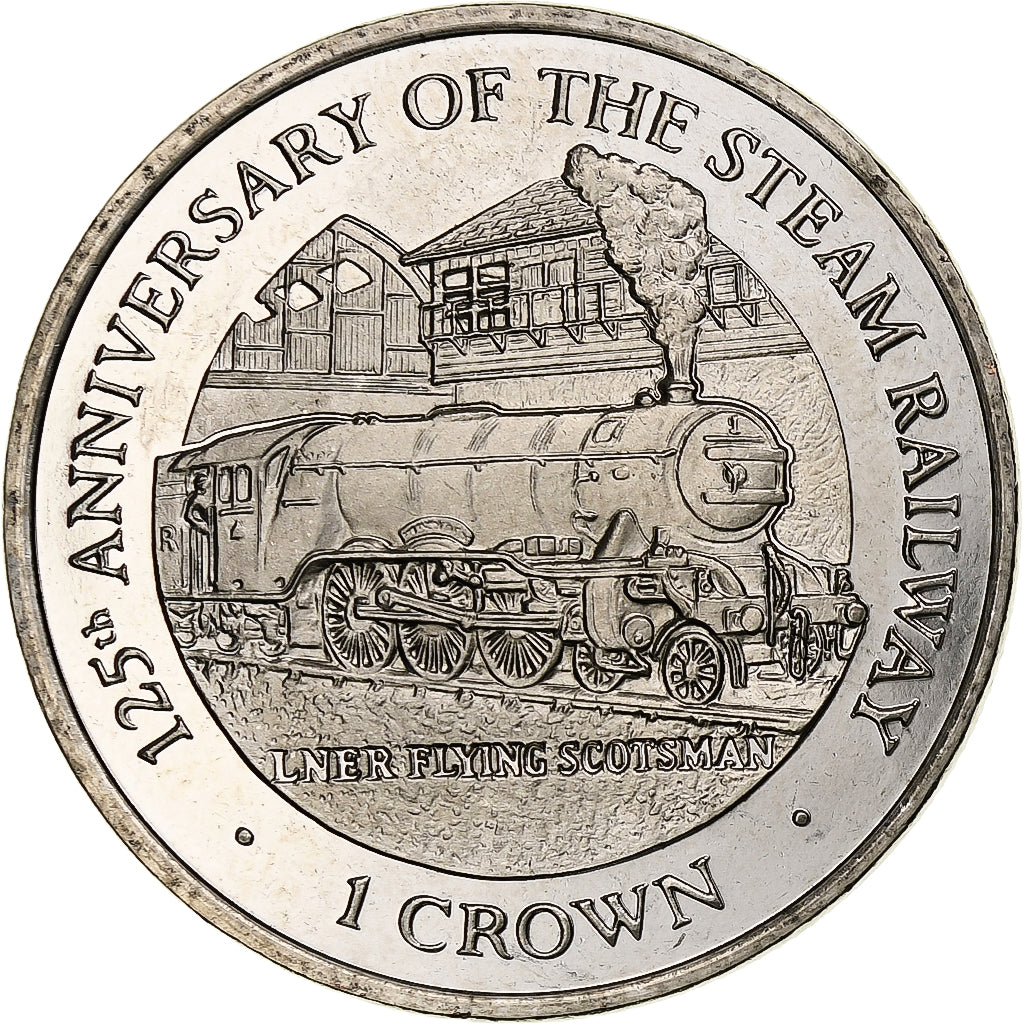Île de Man, Elizabeth II, Crown, 125th Anniversary of the Steam Railway, 1998