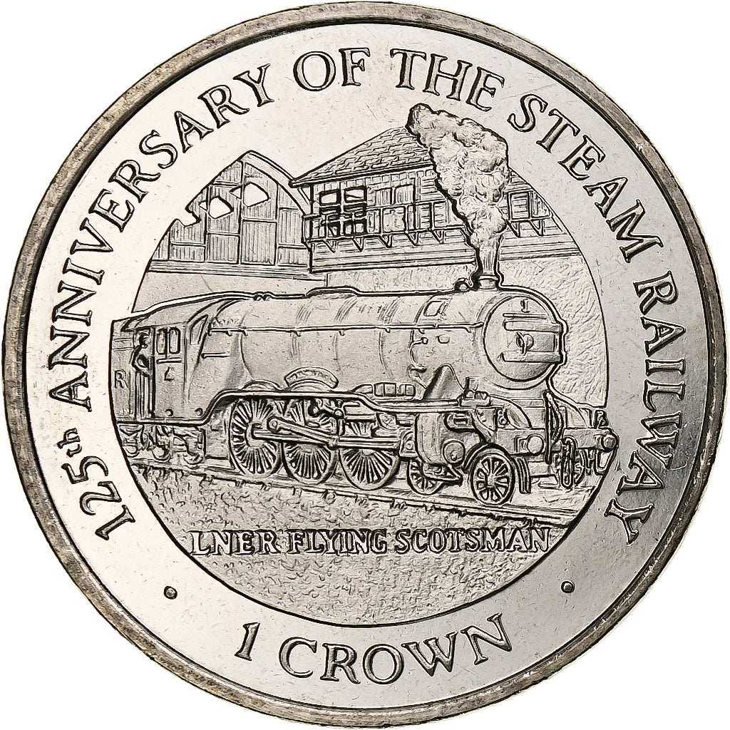 Isola di Man, Elizabeth II, Crown, 125th Anniversary of the Steam Railway, 1998