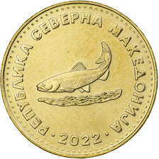 Macedonia, 2 Denari, 2022, Brass plated steel, MS(63)