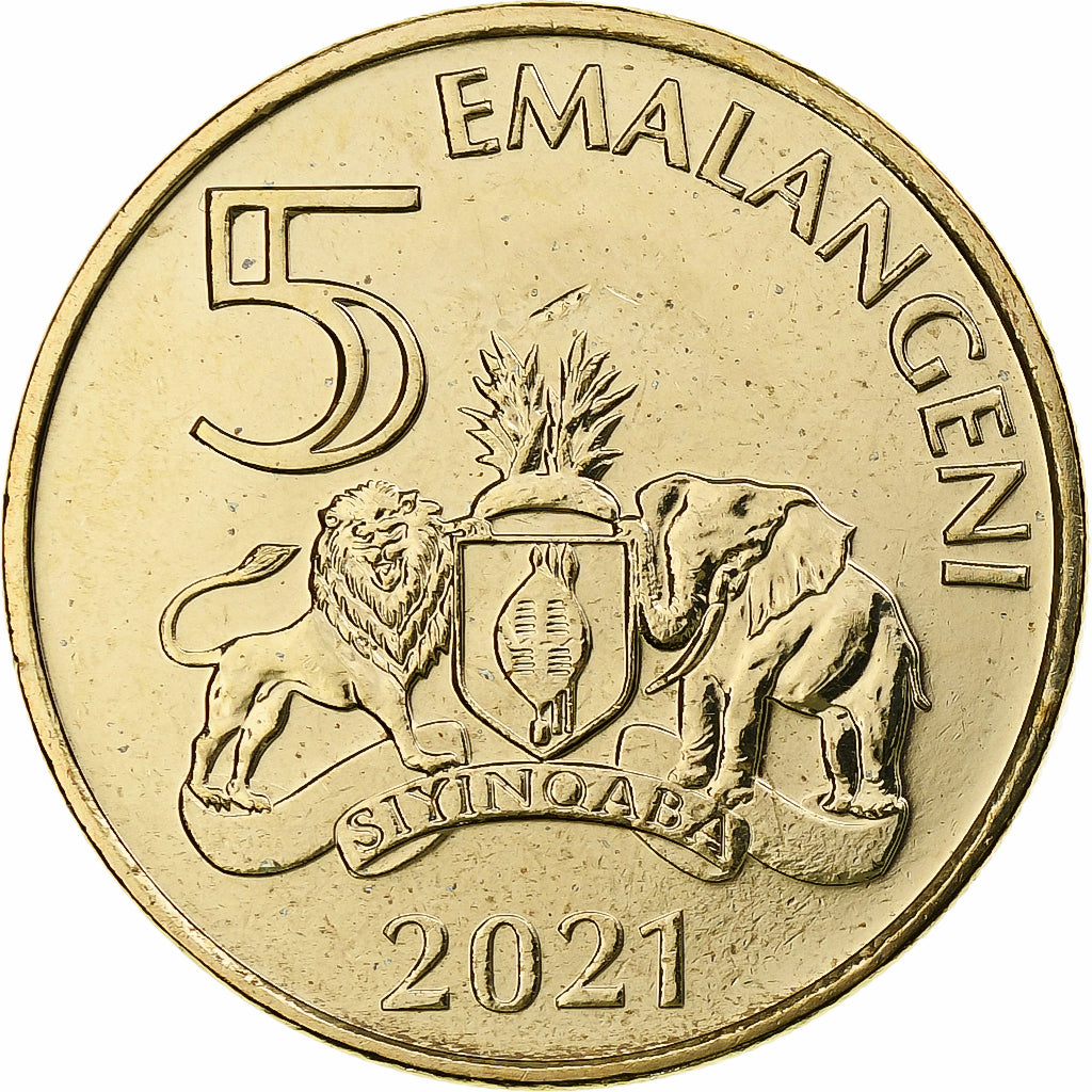 Suazi, 5 Emalangeni, 2021, Aluminium-Brąz, MS(63)