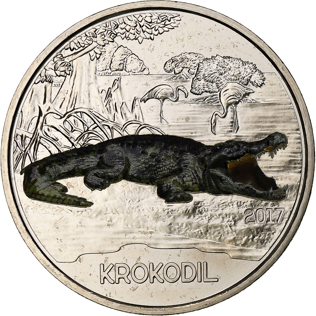 Austria, 3 Euro, Colorful Creatures - Crocodile, 2017, Vienna, Copper-nickel