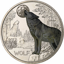 Austria, 3 Euro, Colorful Creatures - Wolf, 2017, Vienna, Copper-nickel, MS(63)