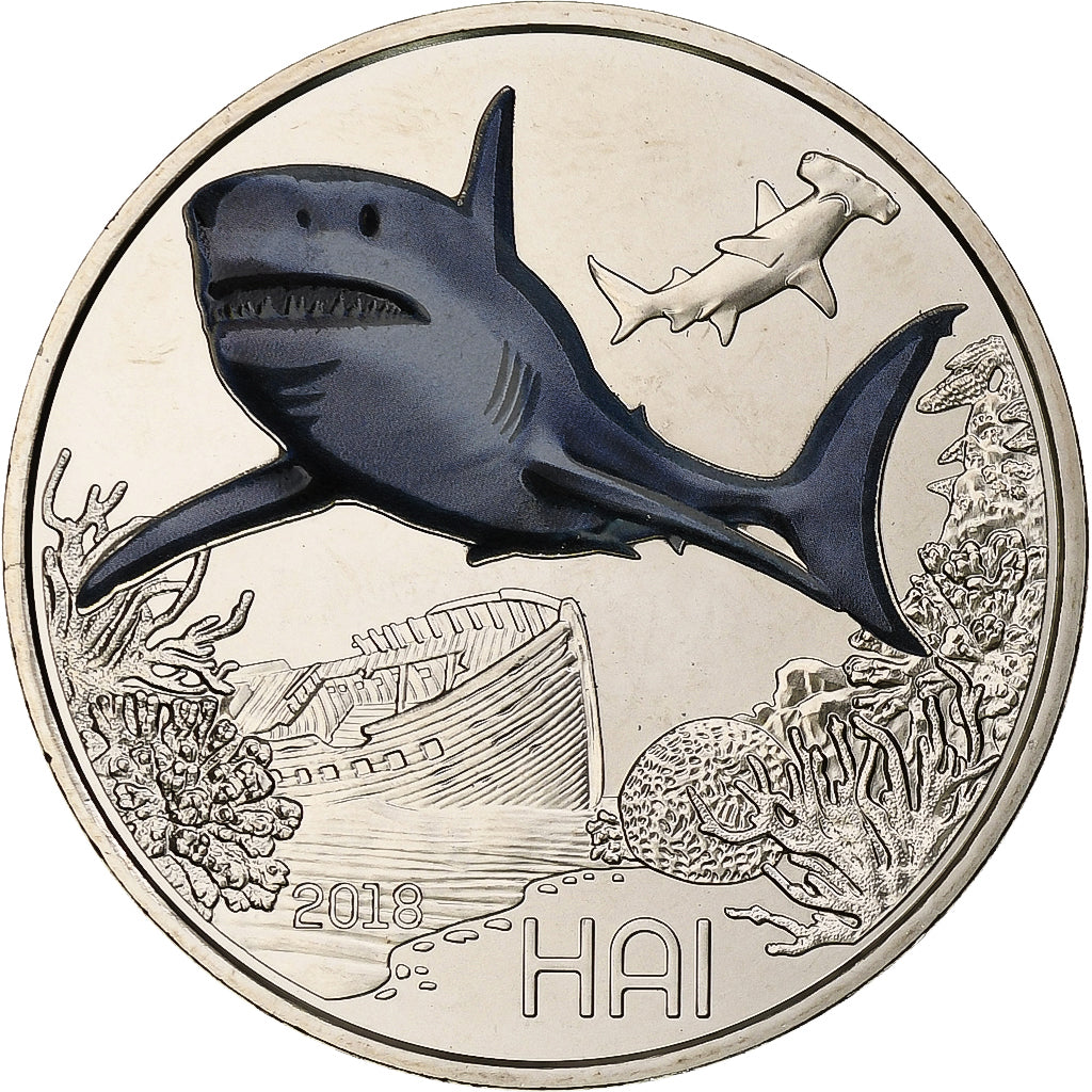 Austria, 3 Euro, Colorful Creatures - Shark, 2018, Vienna, Rame-nichel, SPL