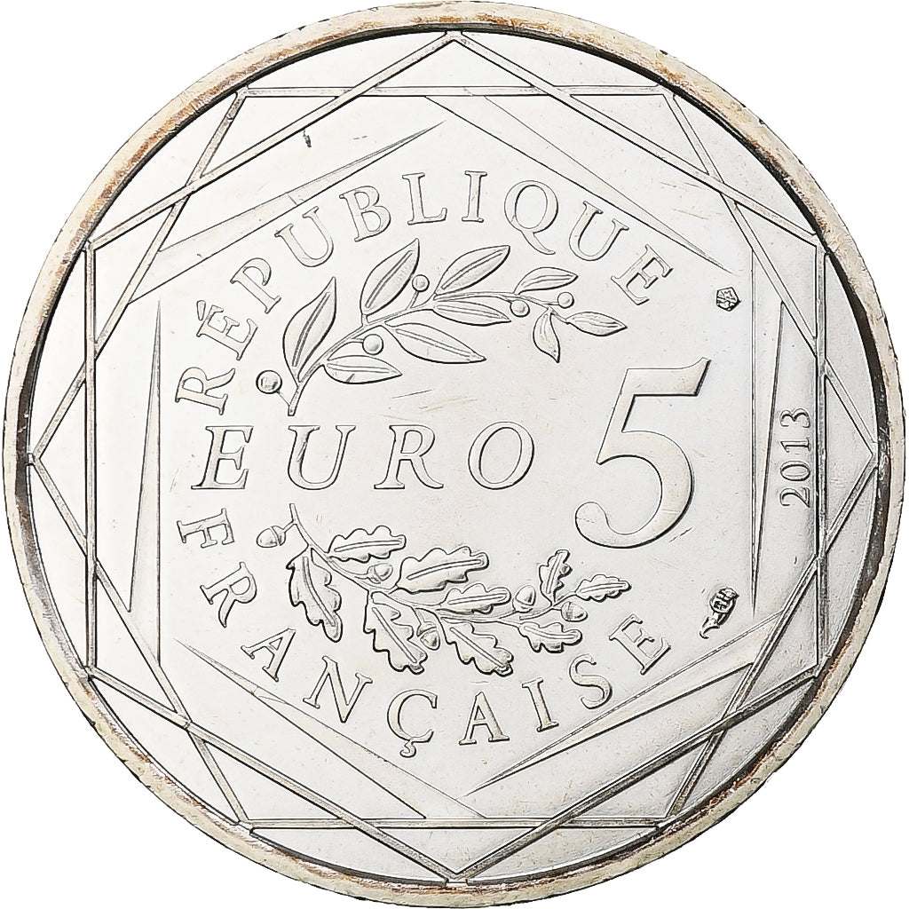 France, 5 Euro, Egalité, 2013, Pessac, Billon, MS(63)