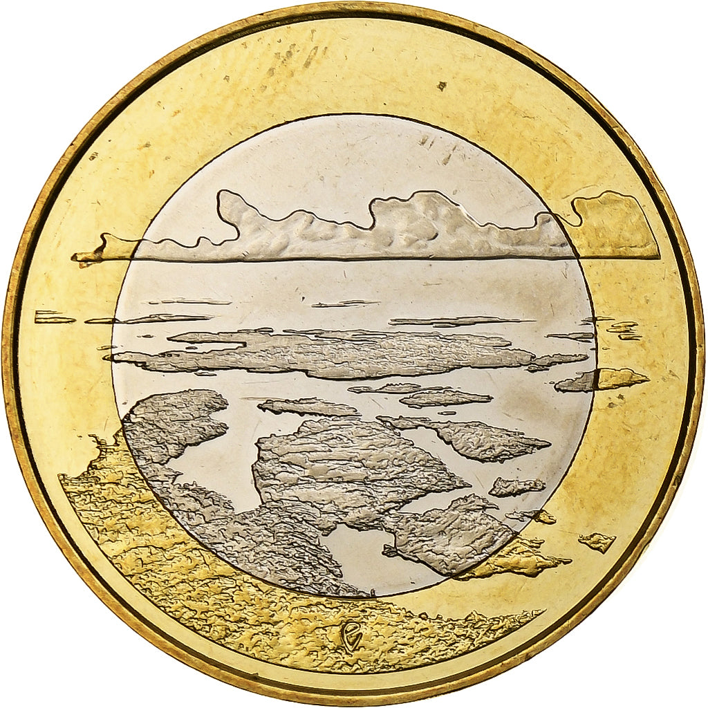 Finlandia, 5 Euro, Archipelago Sea, 2018, Vantaa, Bi-metallico, SPL