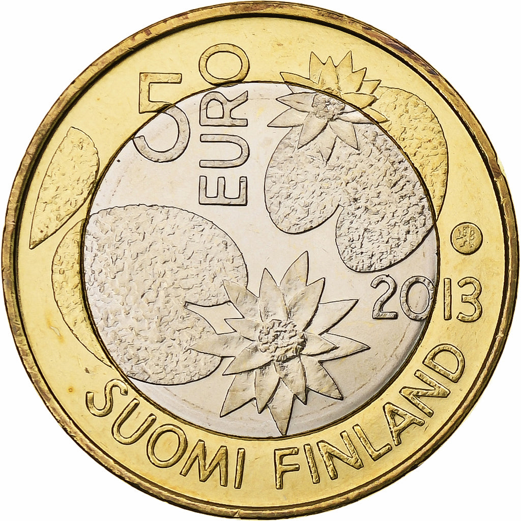 Finlândia, 5 Euro, Summer, 2013, Vantaa, Bimetálico, MS(63)