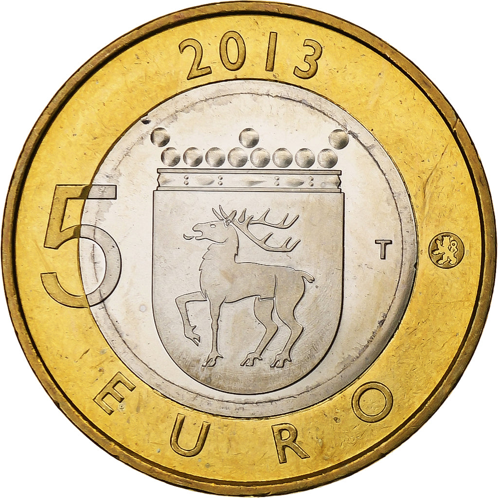 Finlandia, 5 Euro, Sälskär Lighthouse, 2013, Vantaa, Bi-metallico, SPL