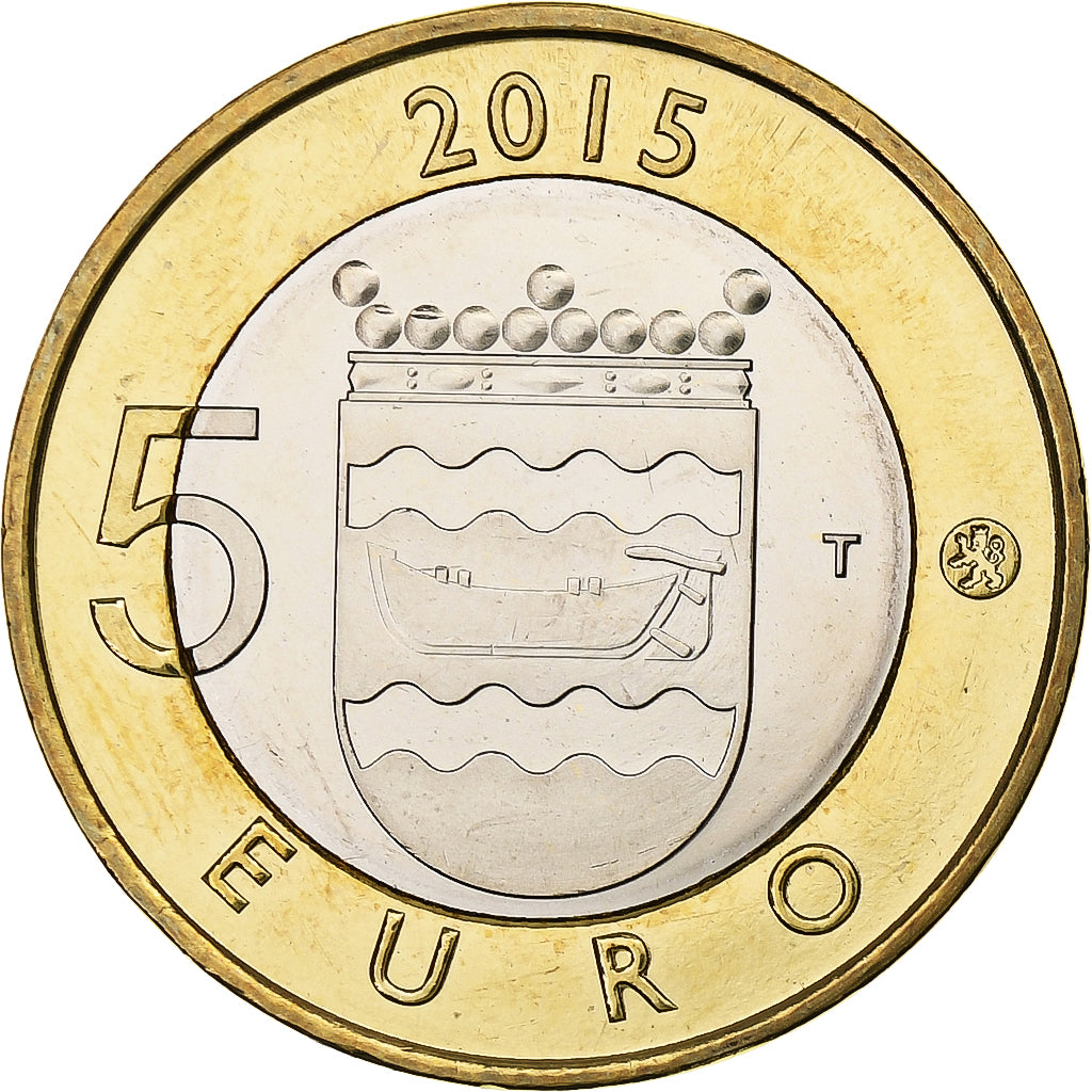 Finland, 5 Euro, Hedgehog in Uusimaa, 2015, Vantaa, Bi-Metallic, MS(63)