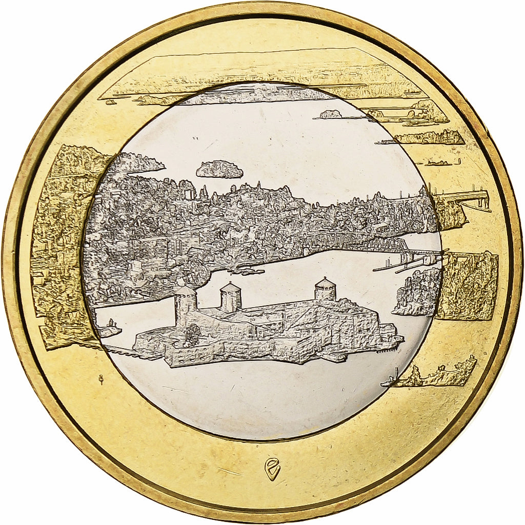 Finlândia, 5 Euro, Olavinlinna Castle, 2018, Vantaa, Bimetálico, MS(63)