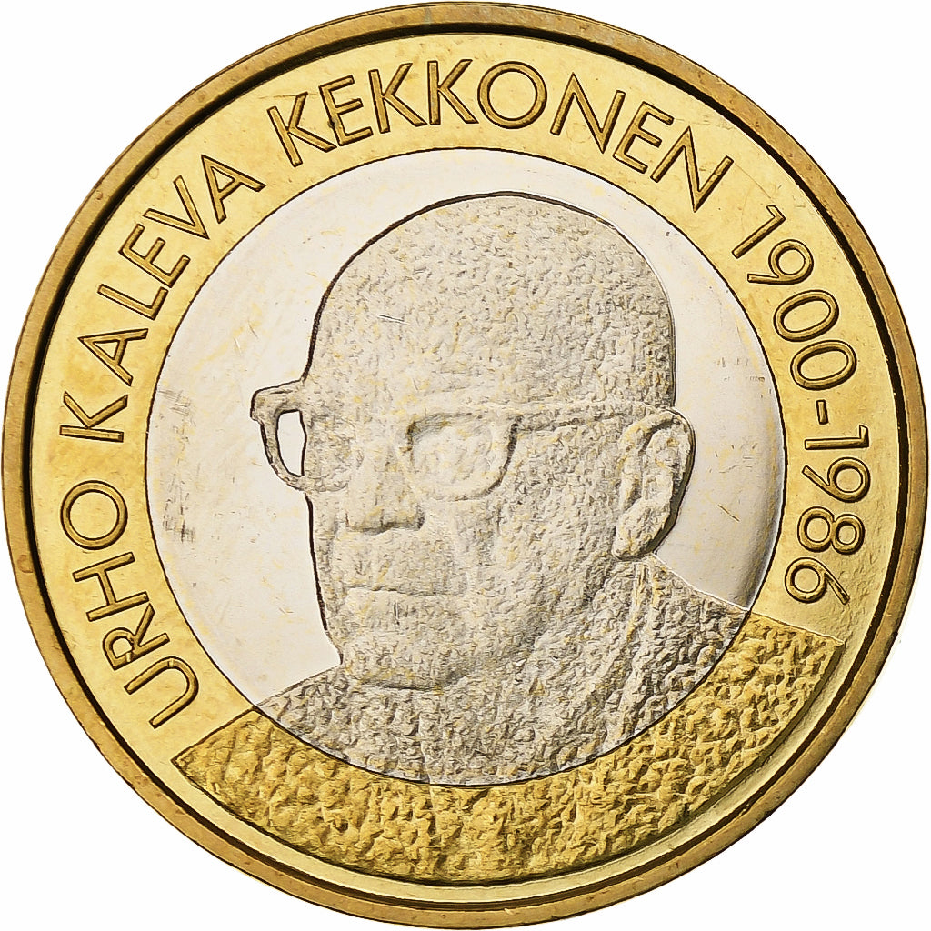 Finland, 5 Euro, Urho Kaleva Kekkonen, 2018, Vantaa, Bi-Metallic, UNC-