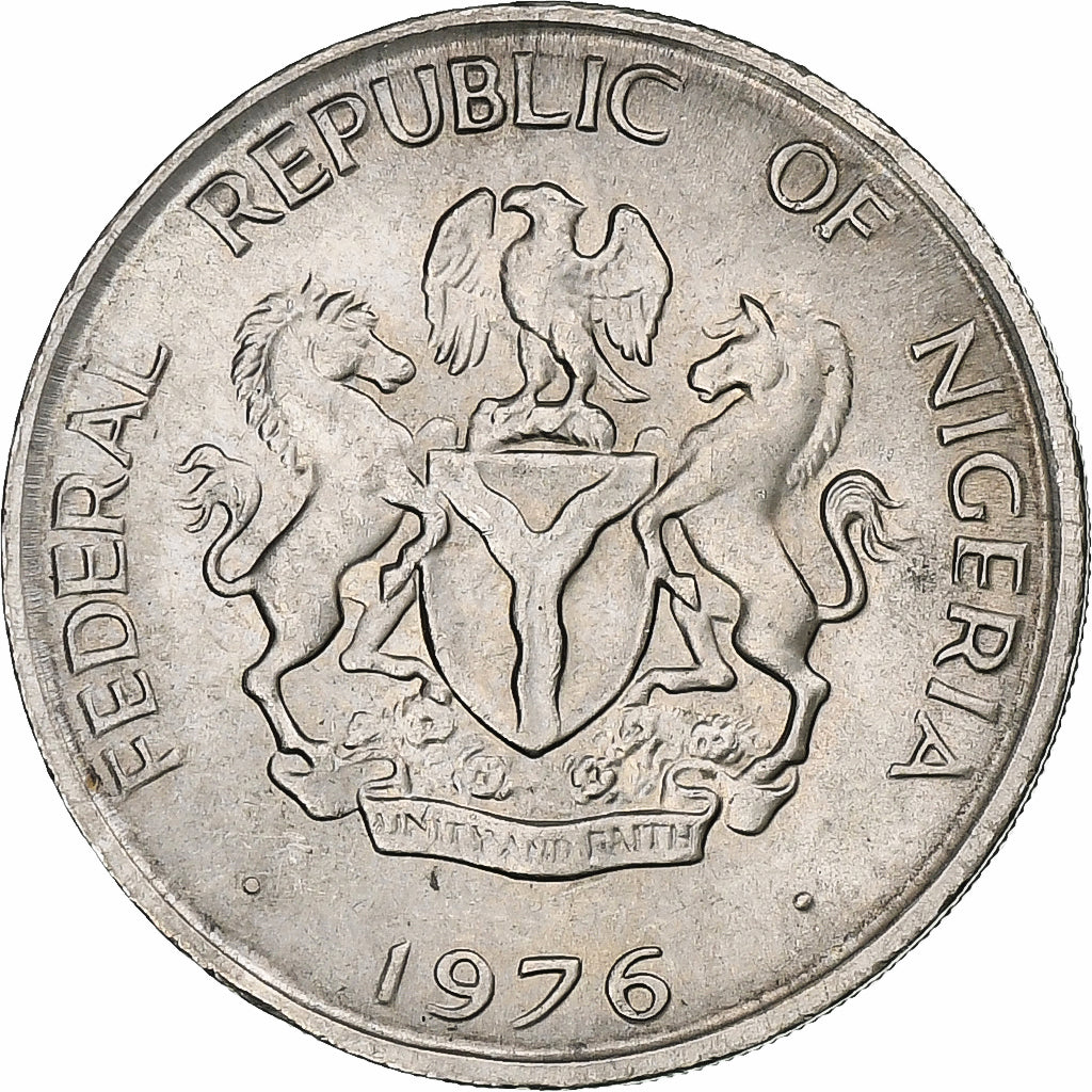 Nigeria, Elizabeth II, 10 Kobo, 1976, Kupfer-Nickel, SS, KM:10.1
