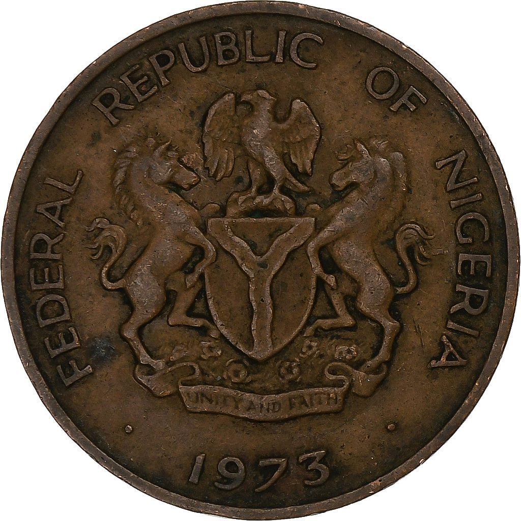 Nigeria, Elizabeth II, Kobo, 1973, Bronzen, FR+, KM:8.1