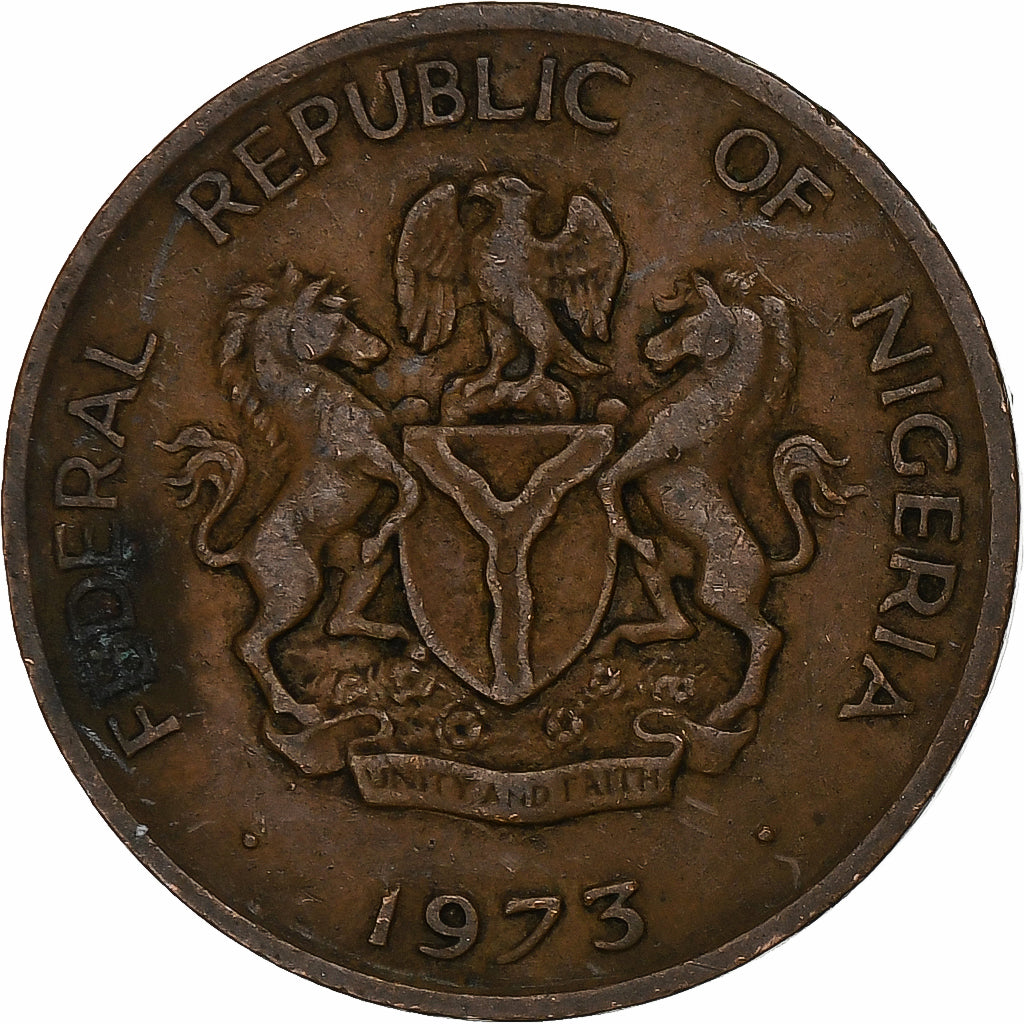 Nigeria, Elizabeth II, Kobo, 1973, Bronzo, BB, KM:8.1