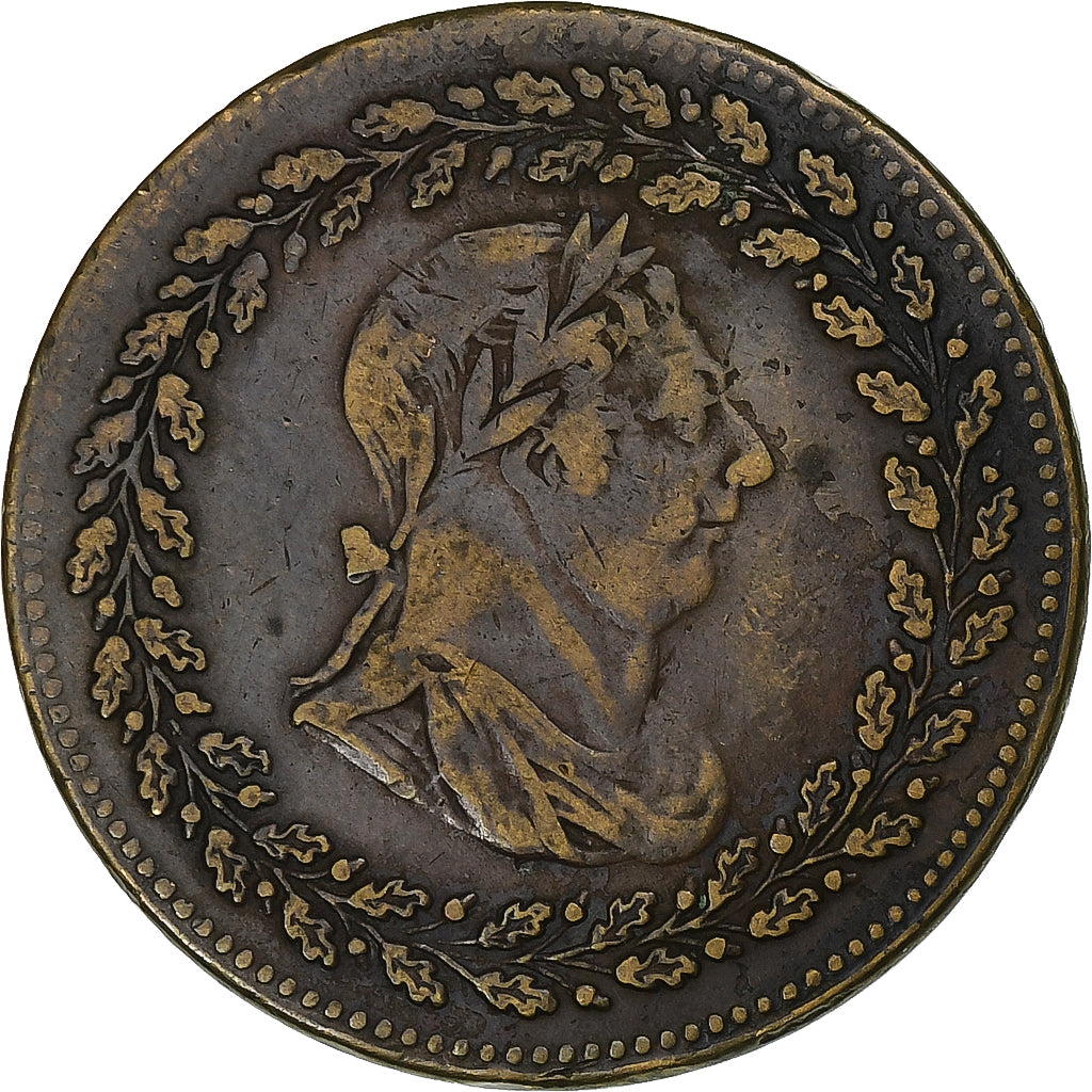 Canada, Halfpenny Token, Thomas Halliday, 1812, Rame, lower canada, MB+