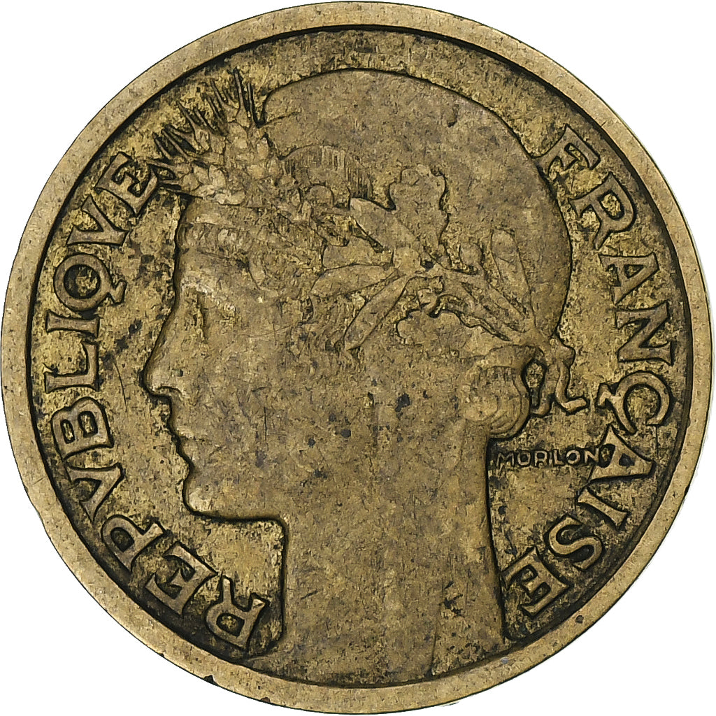 France, Franc, Morlon, 1935, Paris, Copper-Aluminum, TB+