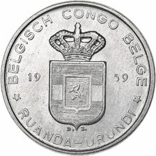 Belgian Congo, Baudouin I, 5 Francs, 1959, Brussels, Aluminum, AU(50-53)