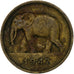 Belgian Congo, Leopold III, 2 Francs, 1947, Pretoria, Brass, VF(30-35)