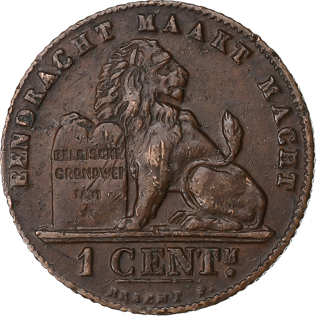 Belgien, Albert I, Centime, 1912, Brussels, Kupfer, SS