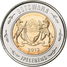 Botswana, 2 Pula, Rhinocéros, 2013, Royal Canadian Mint, Bi-Metallic, MS(63)