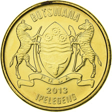 Botswana, 1 Pula, Zebra, 2013, Royal Canadian Mint, Brass plated steel, MS(63)