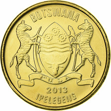 Botswana, 1 Pula, Zebra, 2013, Royal Canadian Mint, Brass plated steel, MS(63)