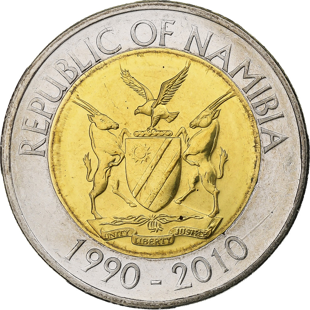 Namíbia, 10 Dollars, 20th Anniversary - Bank of Namibia, 2010, Llantrisant